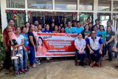 Enhancing the capacity of farmers on good agricultural practices and coconut processing in Quezon province