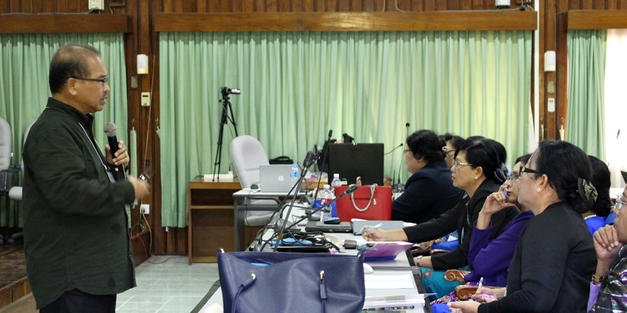 Participants listen intently as Prof. Wilfredo B. Carada, Training-Workshop Technical Coordinator, outlines what will be tackled and what they should expect during the five-day learning event.