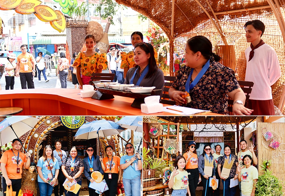 Ms. Vallez, alongside the organizing committee and contestants during the Niyogyugan Agri-tourism Festival Booth Competition