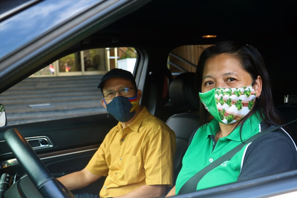 Dr. Gregorio and Meann pose for a picture as they leave the SEARCA headquarters.